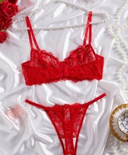 Sehr Sexy Spitzen-Dessous-Set mit Trägern un...