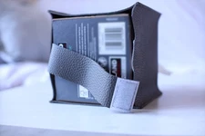 Square Tissue Box Cover, Decorative PU Leather Holder, Beige