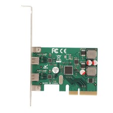 PCI Express 4X To USB 3.1 Gen 2 Expansion Card 10 Gbps Fast Transfer Speed 2 Por