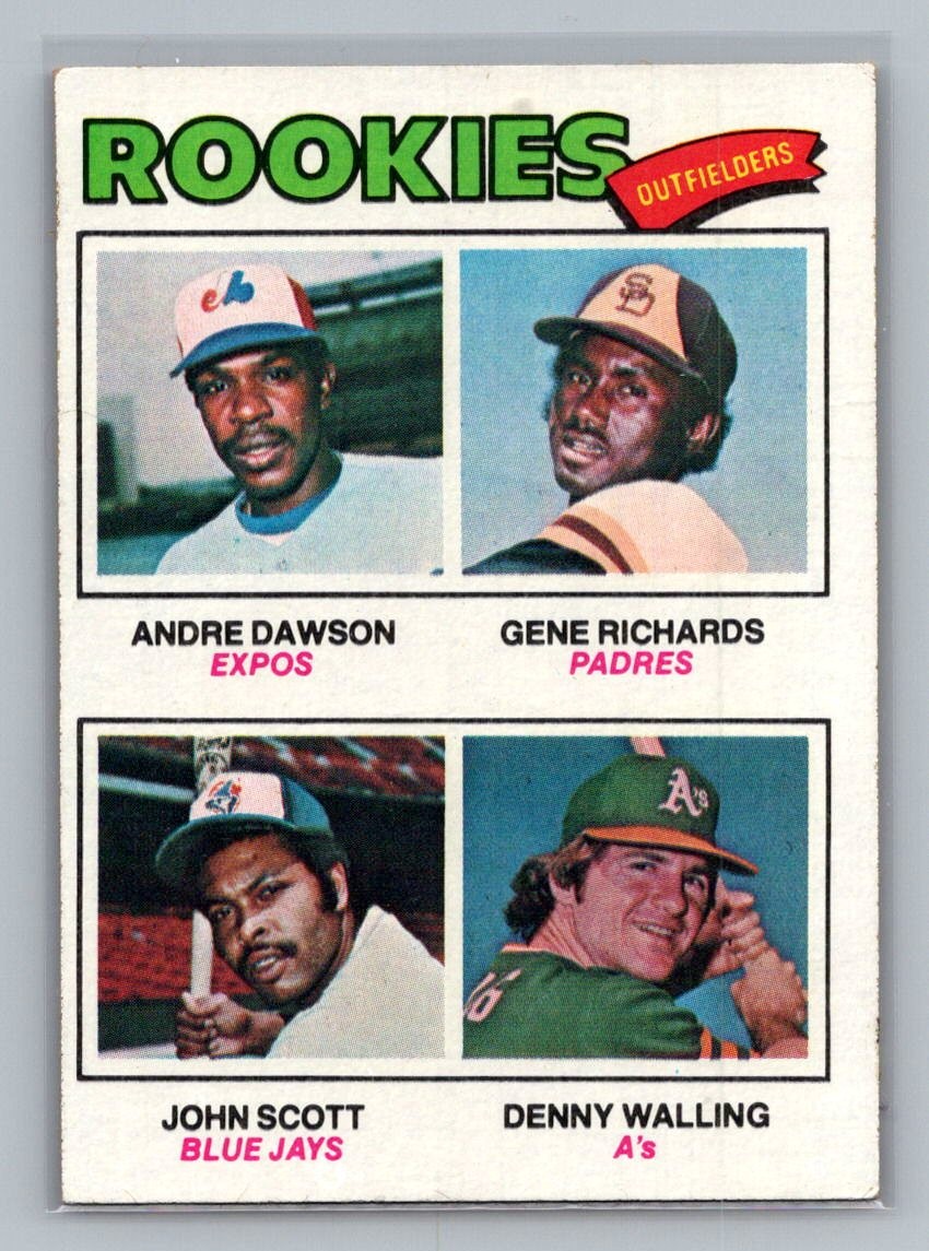 1977 Topps #473 1977 Rookie Outfielders Andre Dawson