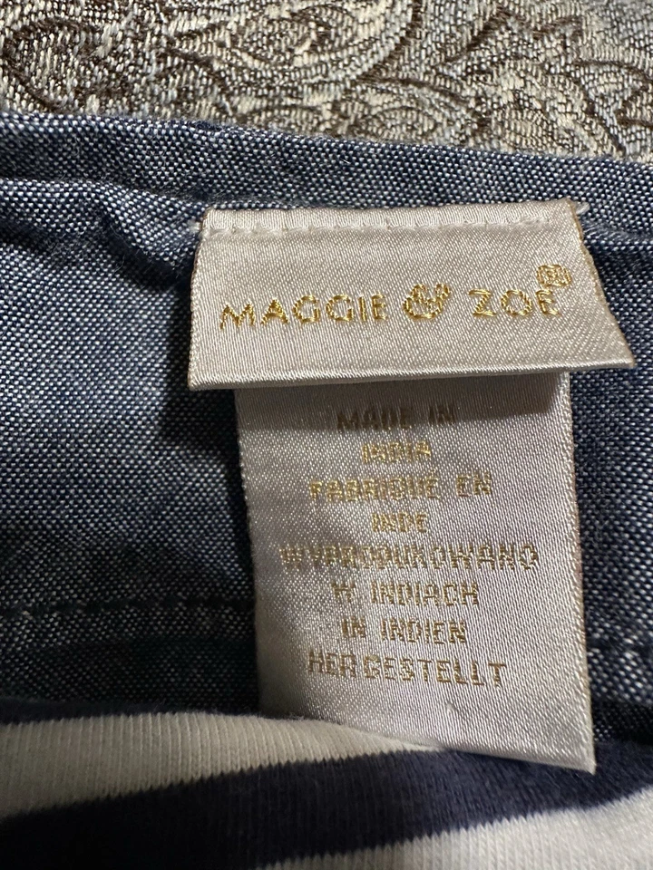 Conjunto Bebé Maggie And Zoe 18 Meses Azul Cambray Búho Foto 3 de 4