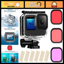 Waterproof Dive Case for GoPro Hero 13/12/11/10/9 - 3-Pack Red Magenta Filters,