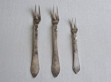 Georg Jensen Continental Antik 3 Vorlegegabeln 925 Sterling Silver 76g D&auml;nemark