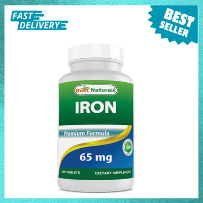 Iron Supplement 65 mg, 240 Tablets, Non-GMO, Gluten Free, Mineral Iron Complex