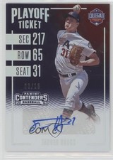 2016 Panini Elite Extra Edition Playoff Ticket 3/15 Tanner Houck Auto uk2