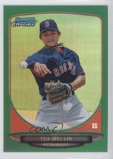 2013 Bowman Chrome Prospects Green Refractor Tzu-Wei Lin #BCP133 1ih