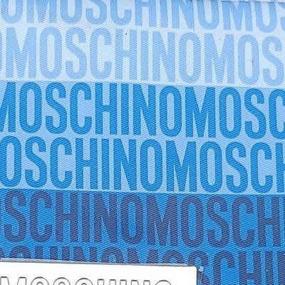 Moschino Blue Light Blue Zippered Makeup Bag Cosmetic Case