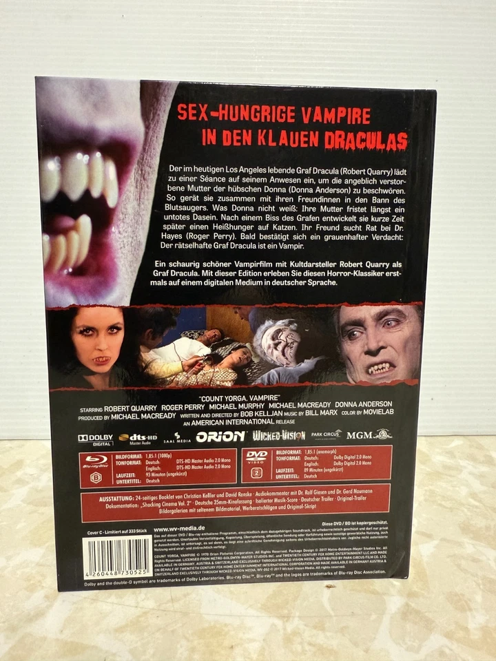 Count Yorga, Vampire mediabook blu ray DVD Limited Edtion Mediabook Region B Foto 2 de 4