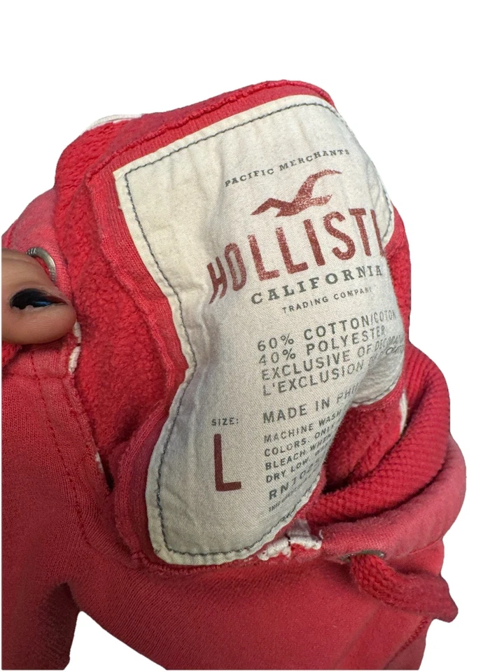 Hollister Y2K California Rosa Sudadera con Capucha Mujer’s Grande Pullover Cómodo Principios 2000’s Foto 3 de 3