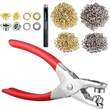 1203PCS Grommet Eyelet Pliers Tool Kit, 1/4 Inch Fabric Leather Hole Eyelets ...