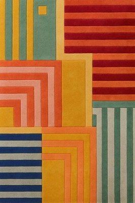 Handgetuftete Wolle und Viskose Teppich Farbe wie Foto Handarbeit Design Tepp...