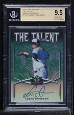 2019 Leaf Valiant Green Prismatic 95/99 Logan Davidson BGS 9.5 GEM MINT Auto 4z8