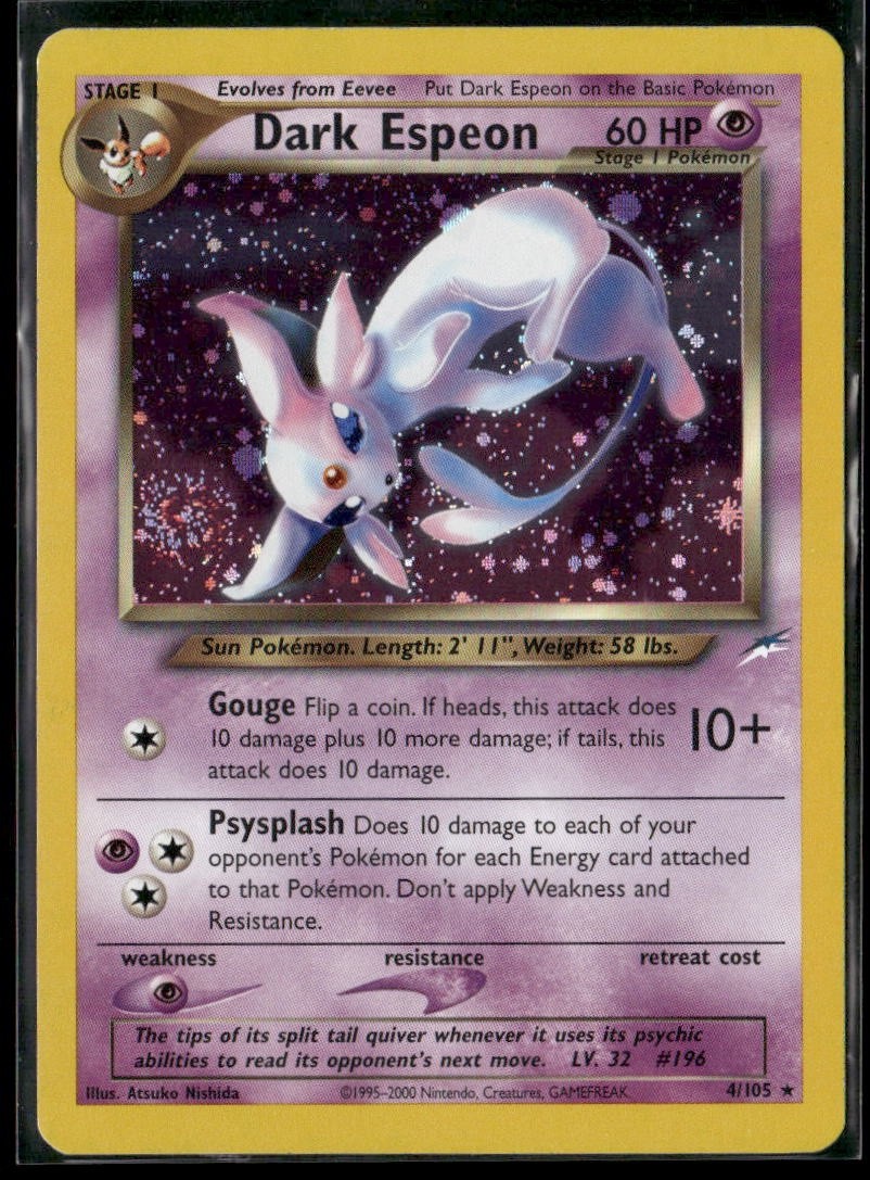 2002 Pokemon NEO Destiny Dark Espeon Holo #4