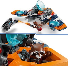 LEGO Marvel Rocket&rsquo;s Warbird vs. Ronan, Buildable Super Hero Spaceship Toy for K