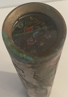 RARE Vintage Brass Signed Steven auger kaleidoscope 1983 ornate earth design!