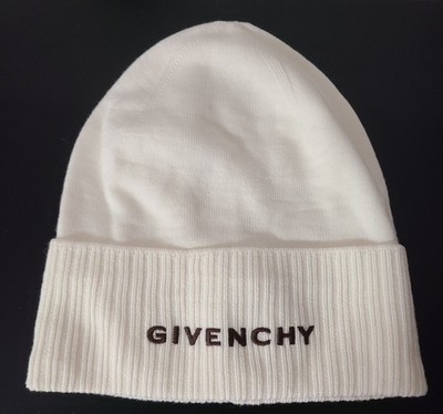 値下げしました！！GIVENCHY ニット帽　クリーム　ホワイト GIVENCHY MEN WOMEN Italian Cream/Chocolate BEANIE HAT | eBay