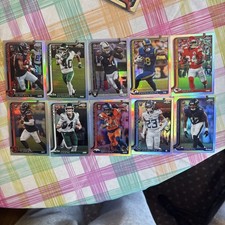 10 Card Lot 2025 Topps Chrome Football RC Refractors