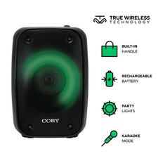 Coby Blaze LightUp Bluetooth Speaker,Wireless Portable Speaker with 3 Light Mode 8