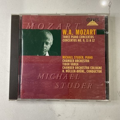 W A Mozart Three Piano Concertos Nos 9 11 12 CD Michael Studer 