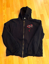 Harley-Davidson Men's L Black Full Zip Hooded Fleece Hoodie Logo Graphic