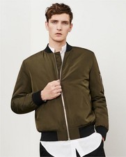 Zara Man - Olive green bomber jacket - Size US Small