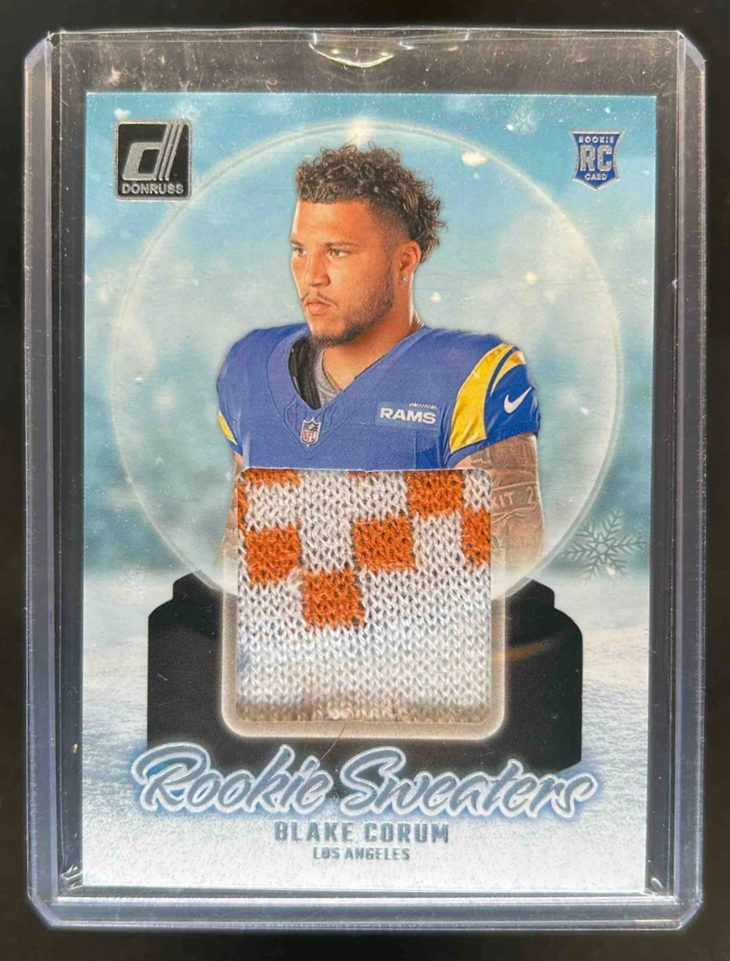 Blake Corum Panini Donruss Rookie Holiday Sweater #RHSBCO Base
