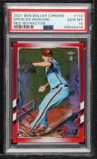 2021 Topps Chrome Ben Baller Edition Red Refractor 3/5 Spencer Howard PSA 10 8uc