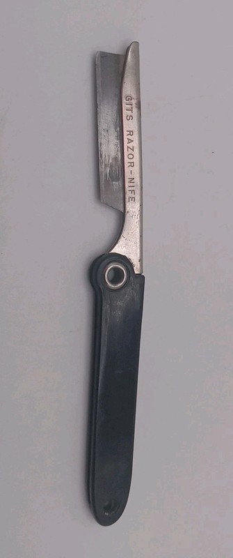 Vintage Small GITS RAZOR-NIFE, Pocket Razor Blade Utility Knife, Made in U.S.A. 