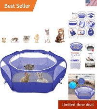 Small Animals Playpen, Waterproof Small Pet Cage Tent with Zippered Cover, Po...