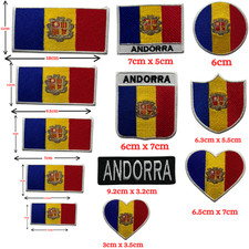 Listing image for Andorra National Country Different Size Flag Iron On Patch Embroidered Badge