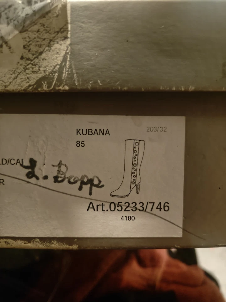 Botas Peter Kaiser punk grunge salto alemão ilhó 6 7 8 couro preto - Imagem 2 de 4