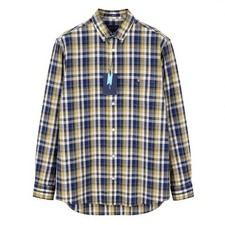 Gant Reg Washed Poplin Check Button-Down Shirt L Beige