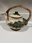 Vintage McCoy Pottery Ivy Teapot produced in the 1940s and 1950s