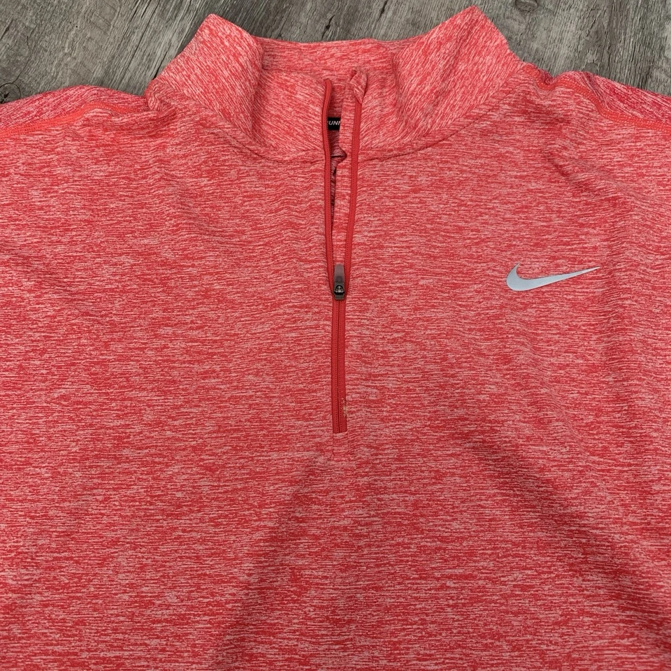 NIKE RUNNING Dry Element Half Zip Pullover Womens Plus 2X Red Heather Stretch - Image 3 of 4