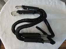 Obcursco Bungee Dock Lines for Boat, Docking Rope  Black 2 pack