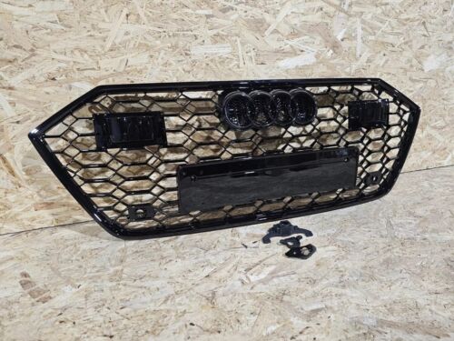 For Audi A7 S7 C8 4K8 2018+ Grill Honeycomb Front RS7 Gloss Black ACC Radar - Picture 4 of 9