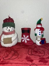 Christmas Snowmen And Stocking8x4