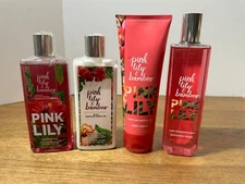 New Bath & Body Works PINK LILY & BAMBOO Shower Gel Wash Cream Lotion Mist Spray