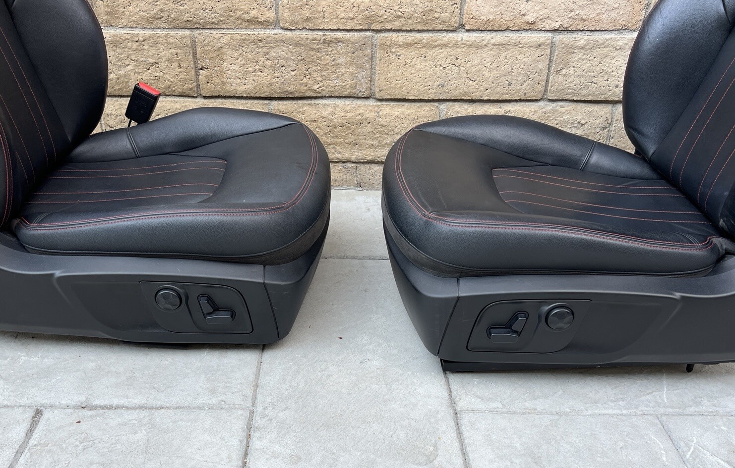 2017 - 2020 MASERATI GHIBLI Front Seats PAIR Leather w/ RED Stitching OEM