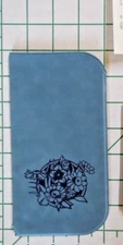 Tri Chem Ready To Paint Liquid Embroidery 7999 Eyeglasses Case Flowers Suede