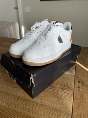  Nike Air Force 1 '07 LV 8 NBA Edition White-Bright Crimson 42 Neu OVP Rechnung 