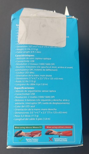 Illuminated Vertical Ergonomic Mouse - Adesso iMouse E1 - Picture 6 of 11
