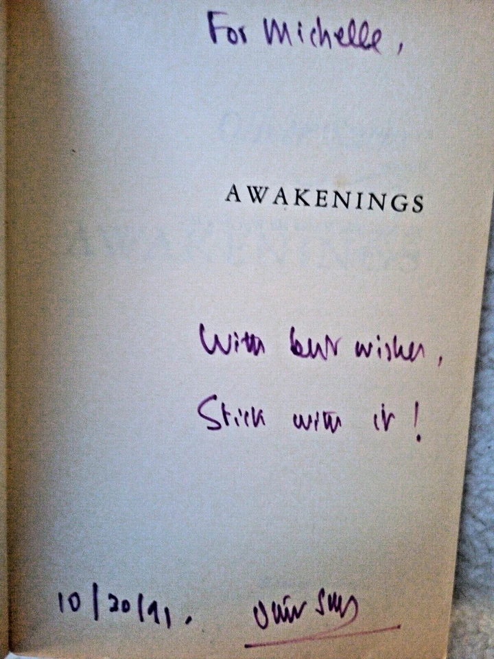 Signed Copy  Oliver Sacks - Awakenings. 1991. Unread, Very Good Condition. Rare. - Image 3 of 3