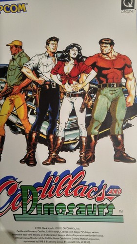 (Backlit) Cadillac and Dinosaurs Marquee for Sega Blast City CPS2 Jamma - Picture 3 of 3