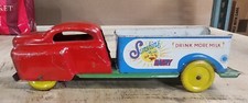 Sunshine Dairy tin pickup truck toy vintage collectible drink more milk kids