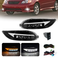 For 2005-08 Corolla 2002-04 Camry 02-03 Solara Led Fog Lights Bumper Lamps Wdrl