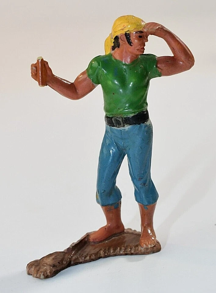 MARX WARRIORS OF THE WORLD PIRATES Dixie Bull Lookout 60mm Plastic Toy 1962 bx10 - Image 2 of 4