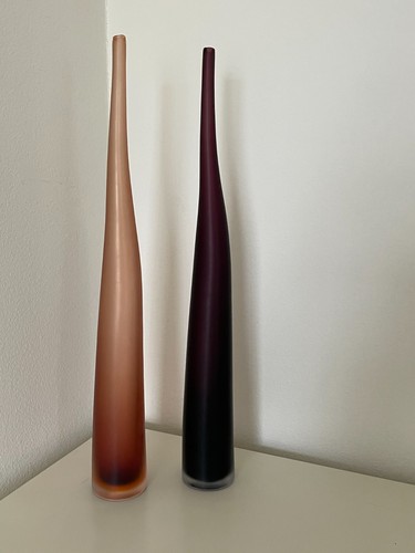 Two (2) Laura De Santillana Murano Signed Vases