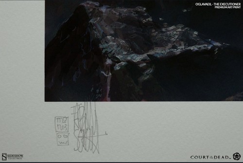 Sideshow Court of the Dead Oglavaeil the Executioner Fine Art Print NEU - Bild 7 von 11