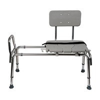 Duro-med Heavy-duty Sliding Transfer Bench Shower Chair With Cut-out Seat And Ad on sale Duro-med Heavy-duty Sliding Transfer Bench Shower Chair With Cut-out Seat And Ad on sale